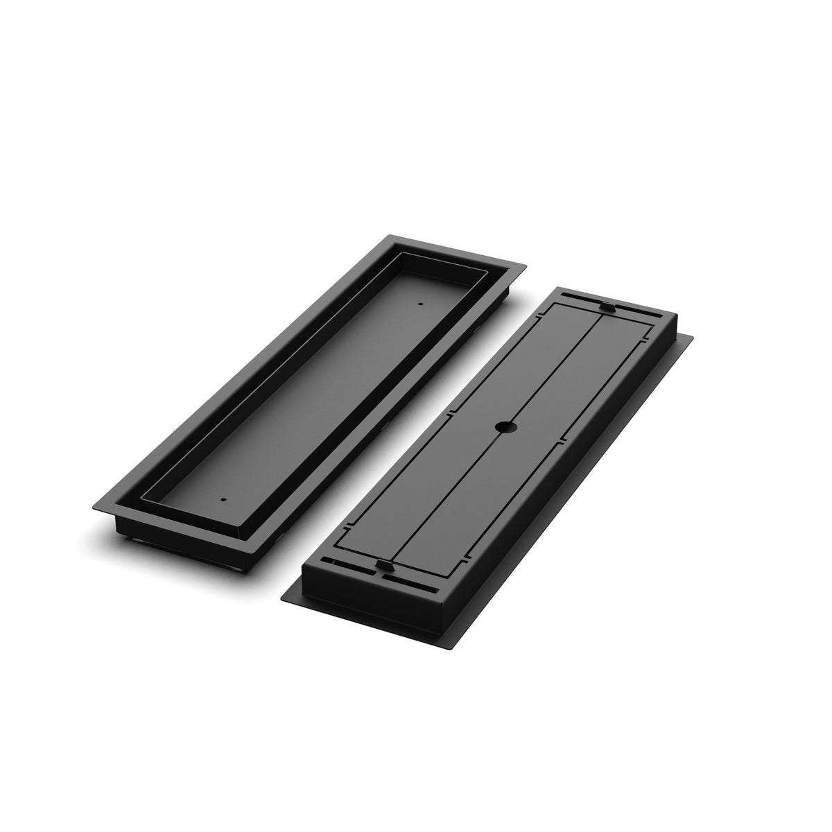 5x20 Classic floor register, front and back view