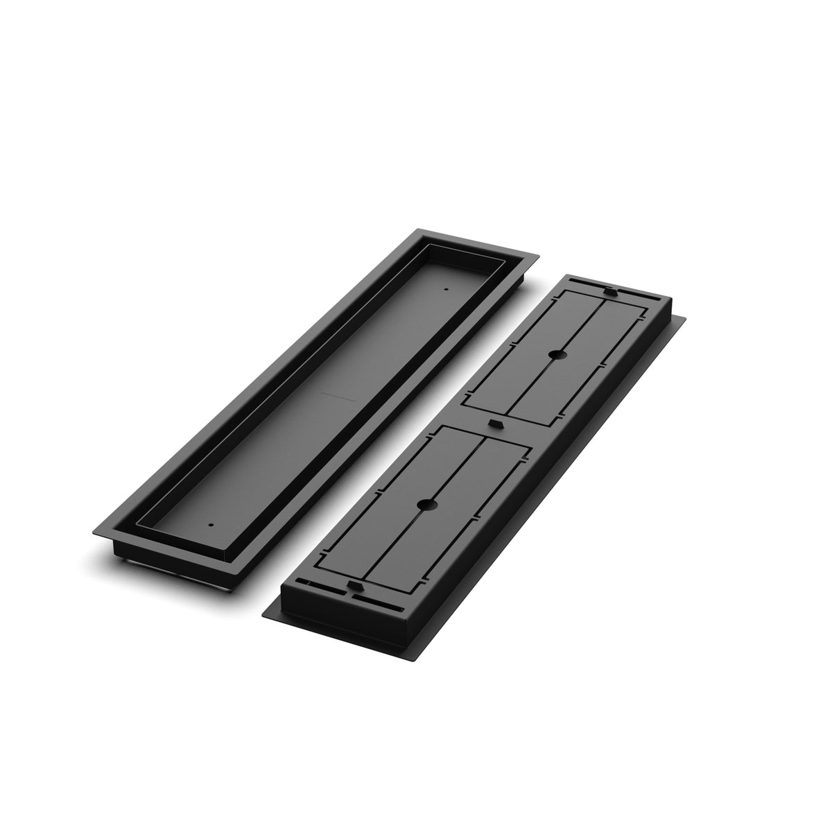 5x25 Classic floor register, front and back view