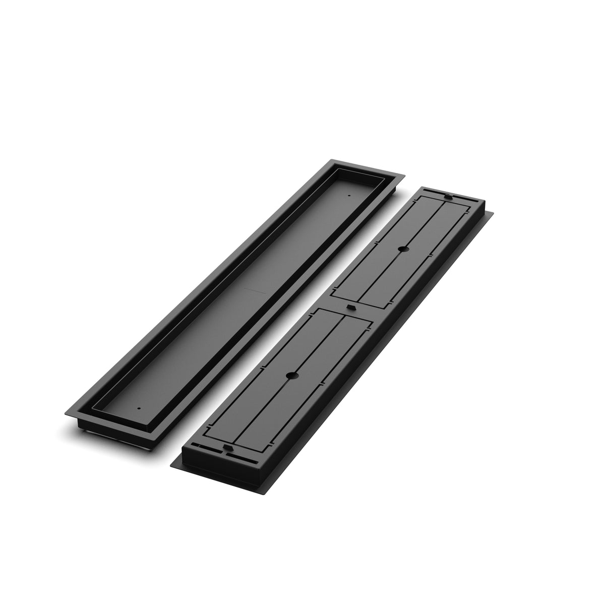 5x34 Classic floor register, front and back view