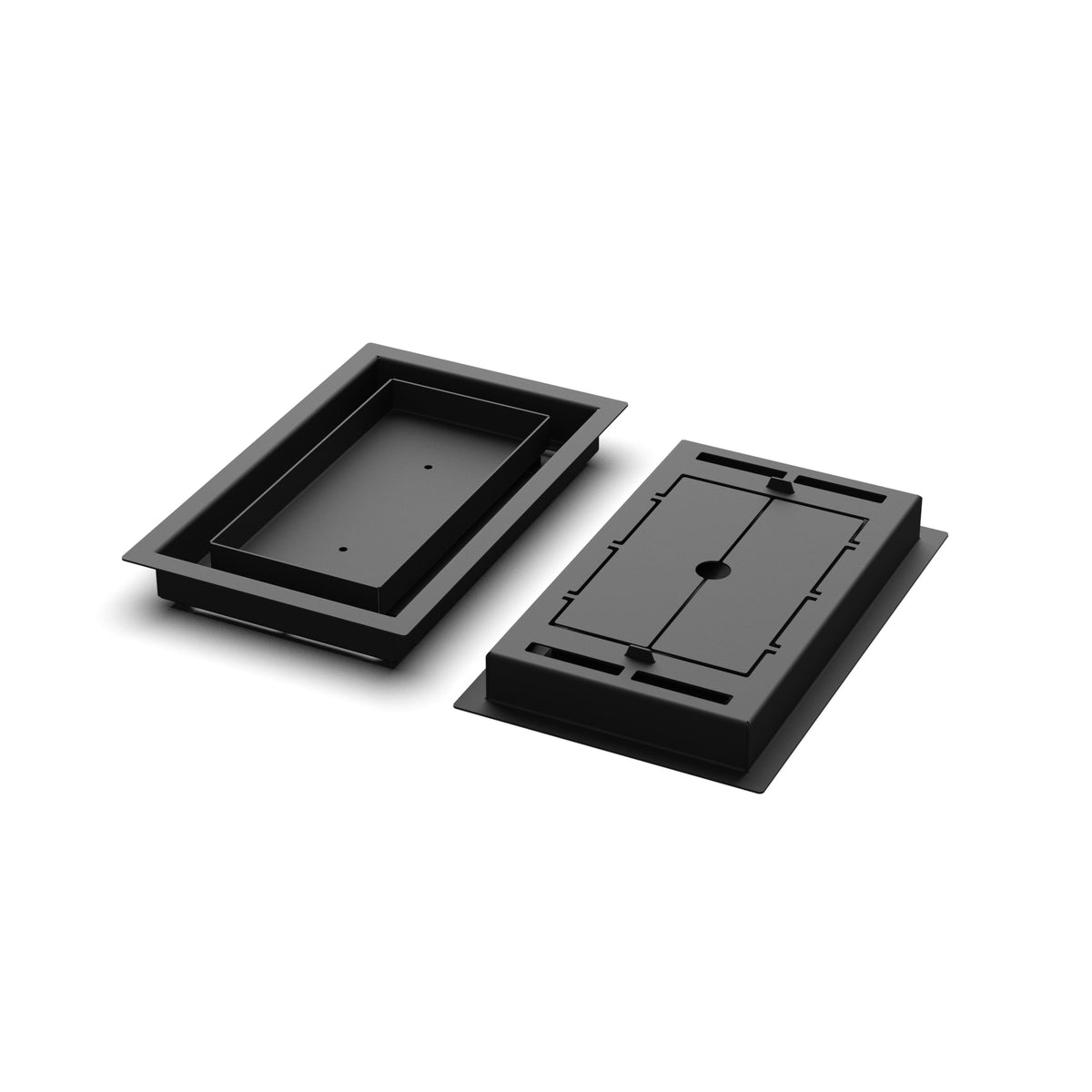 6x10 Classic floor register, front and back view