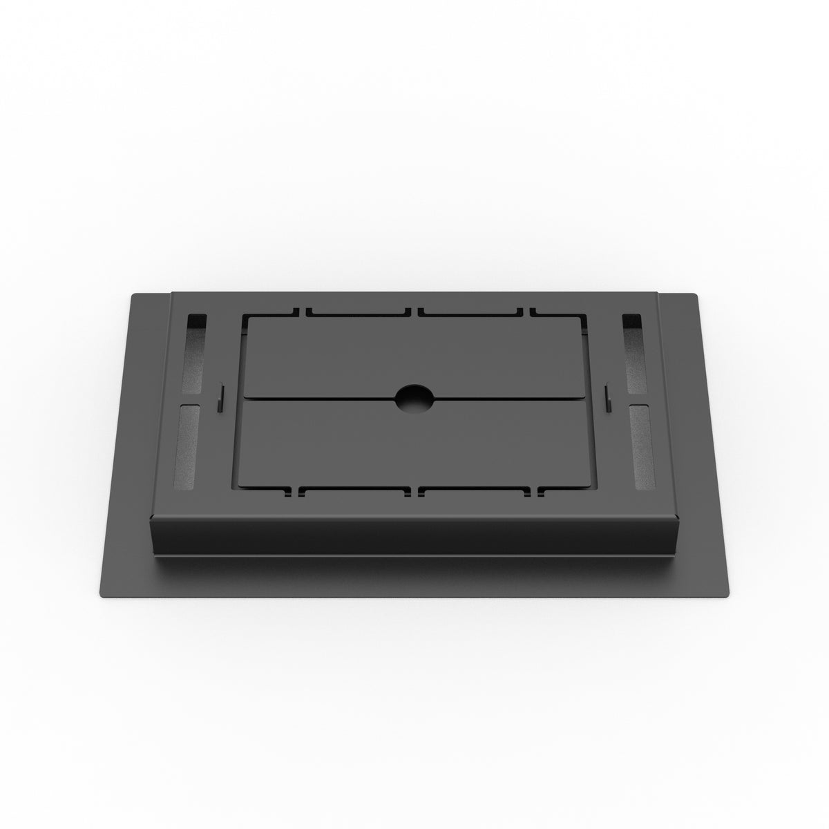 6x10 LuxeEdge Floor Register, textured black, back view
