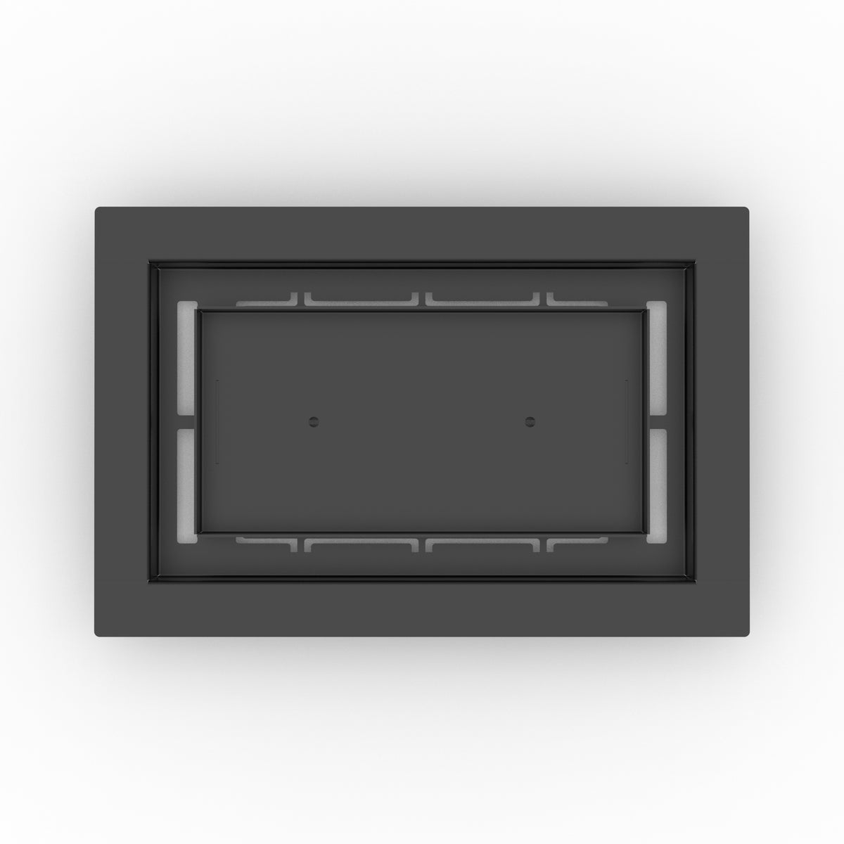 6x10 LuxeEdge Floor Register, textured black, top-down view