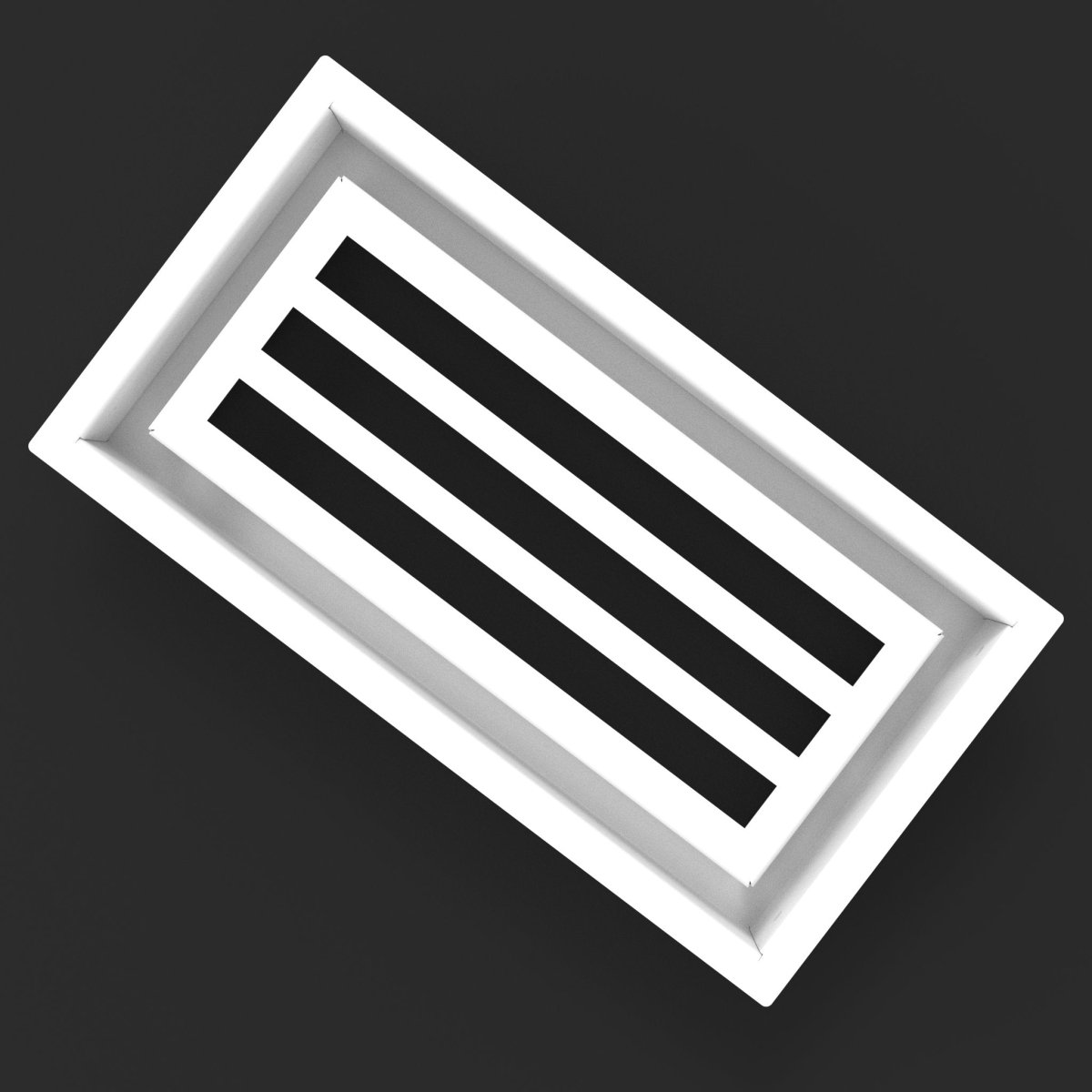 6x12 Intense-Air Wall Vent Cover - High-Airflow Linear Bar Steel Grille - TRM Metal Products