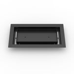 6x12 LuxeEdge Floor Register, textured black, front view