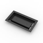 6x12 LuxeEdge Floor Register, textured black, quarter view