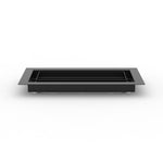 6x12 LuxeEdge Floor Register, textured black, side profile view