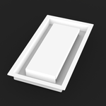 6x12 ZENƒLOW Drop-in Air Vent, Flush Floor-Matching, All Metal, Floor Vent Cover (6x12)