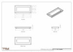 6x14 ZenFlow floor register, dimensions drawing