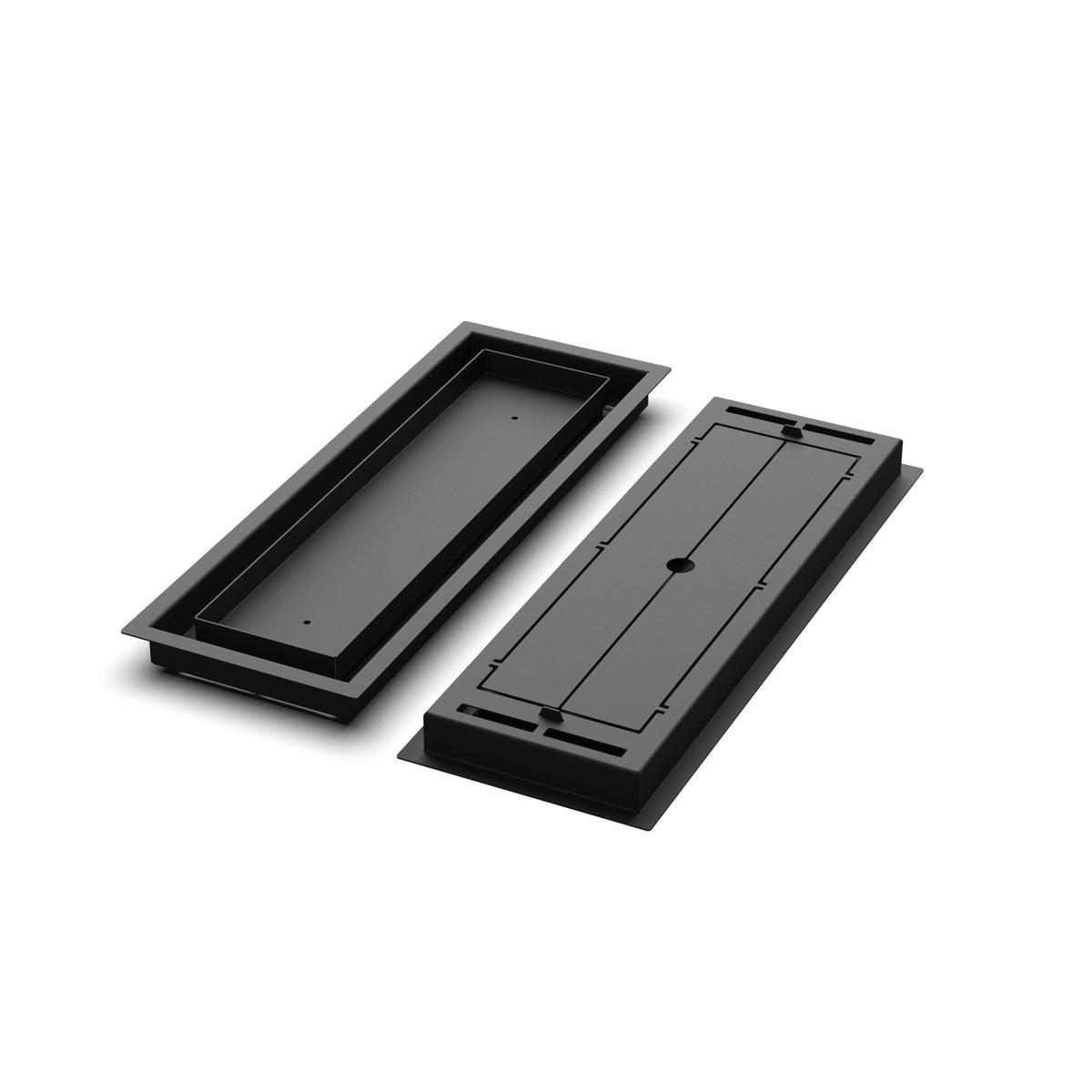 6x18 Classic floor register, front and back views side by side
