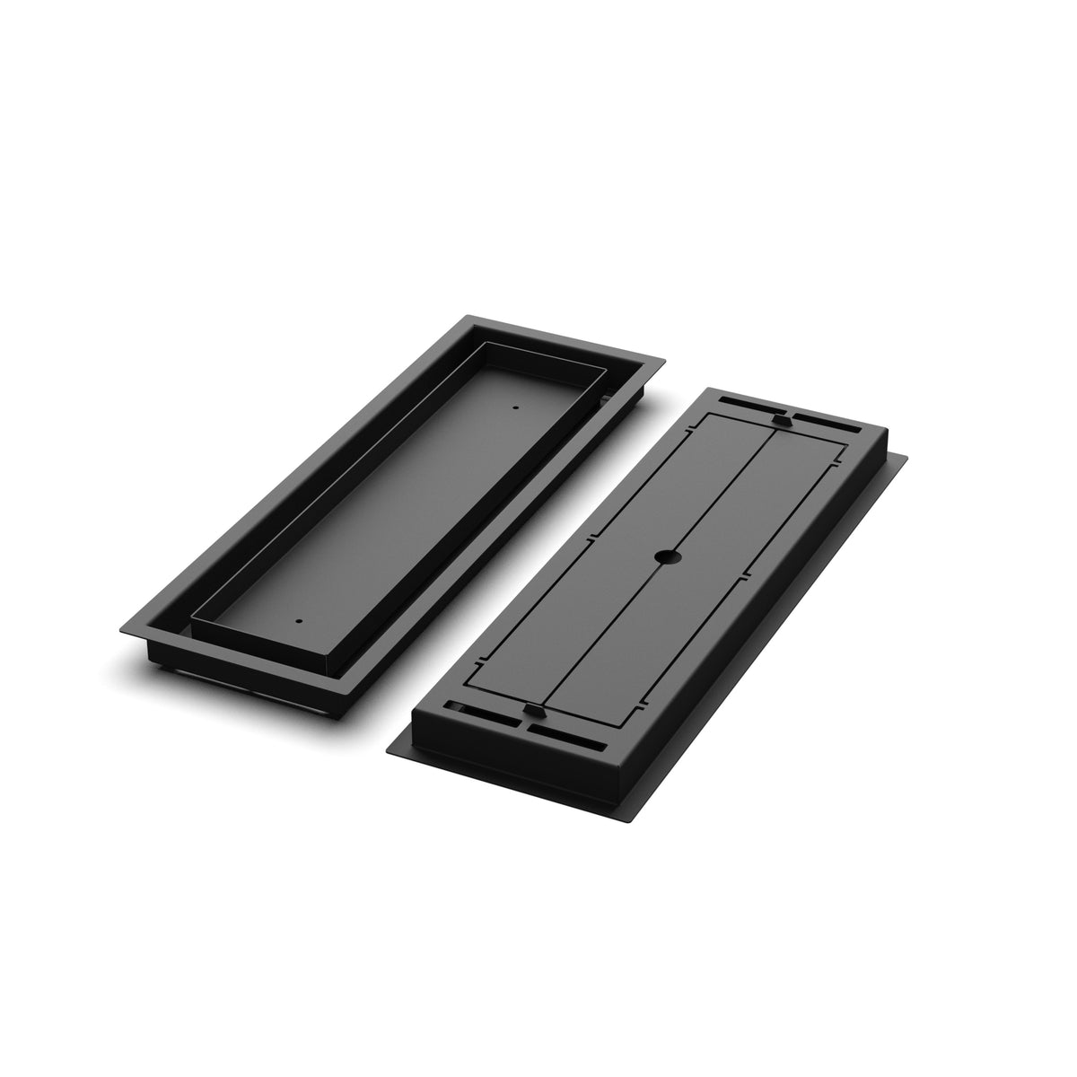 6x19 Classic floor register, front and back views side by side