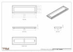 6x21 ZenFlow floor register, dimensions drawing