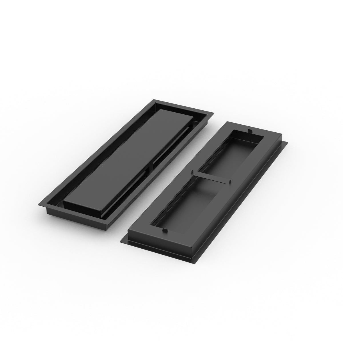 6x21 ZenFlow floor register, front and back view