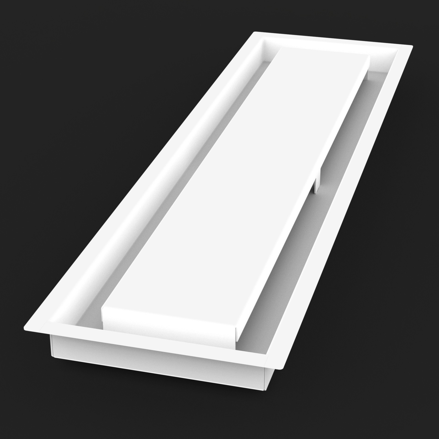 6x24 ZENƒLOW Drop-in Air Vent, Flush Floor-Matching, All Metal, Floor Vent Cover (24x6)