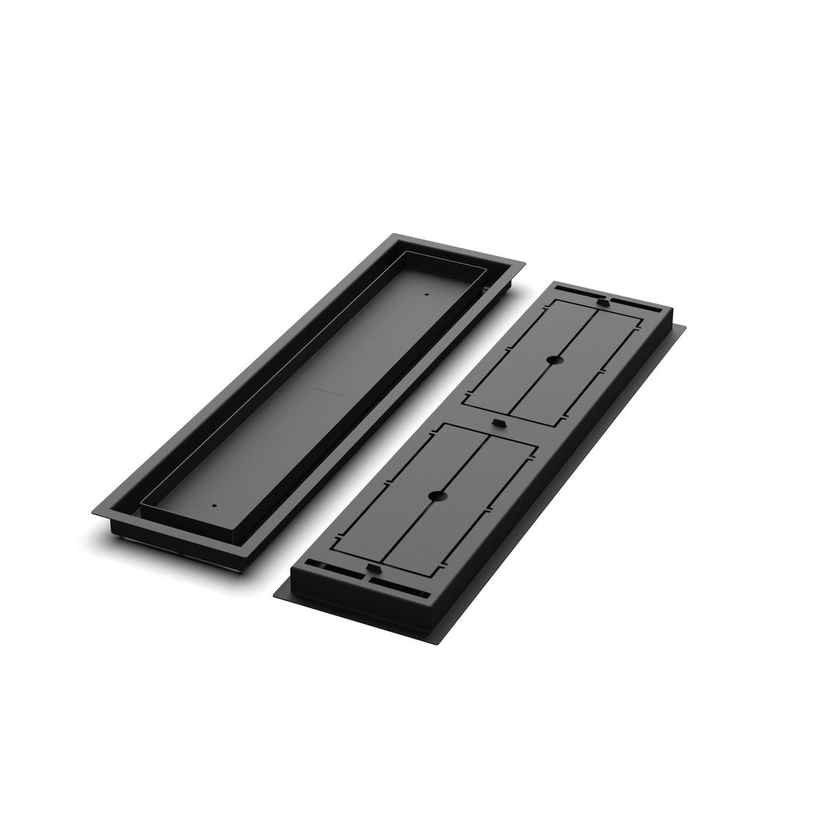 6x25 Classic floor register, front and back views side by side