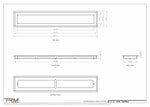 6x36 ZenFlow floor register, dimensions drawing