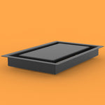 10x6 FlushFlow Drop-in Air Vent, Flush Floor-Matching, All Metal, Floor Vent Cover (6x10)