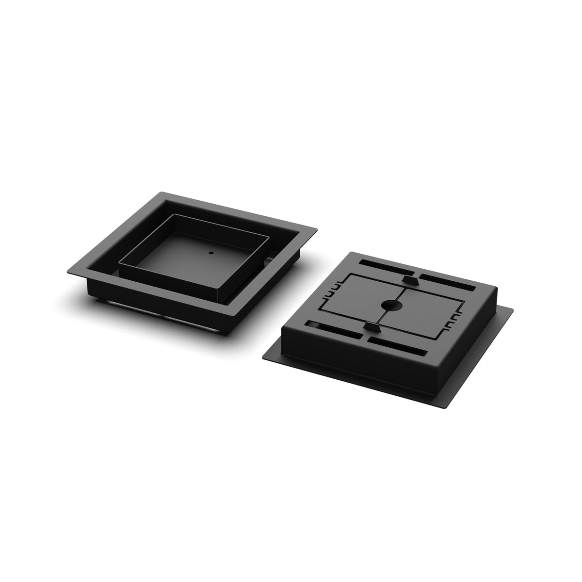 6x6 Classic floor register, front and back view