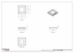 6x6 ZenFlow floor register, dimensions drawing