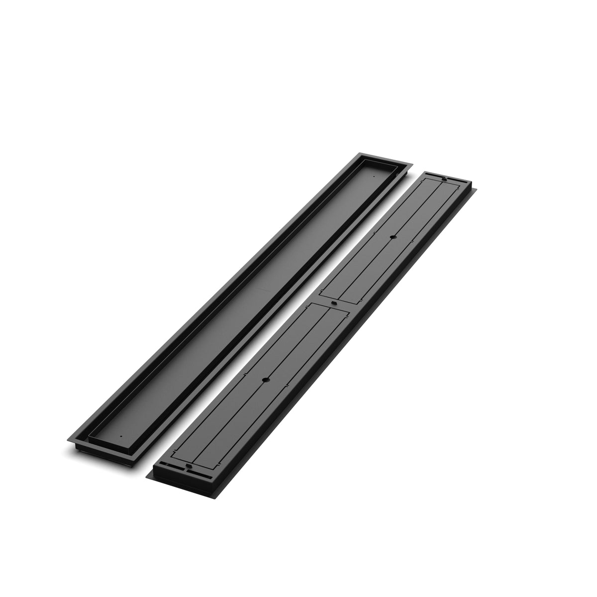 6x61 Classic floor register, front and back views side by side