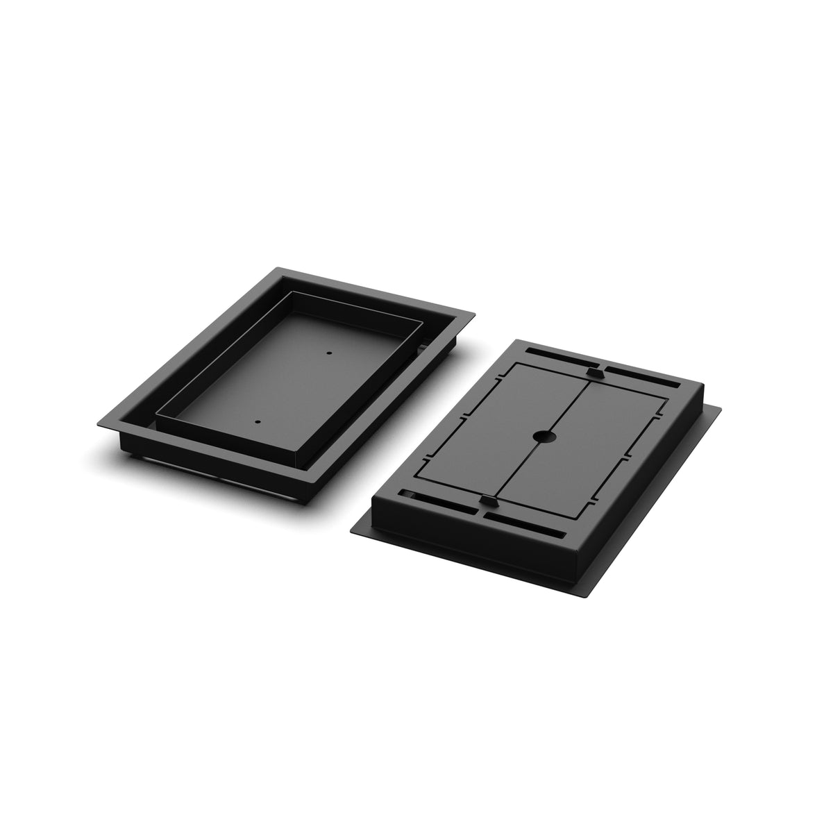 7x11 Classic floor register, front and back views side by side