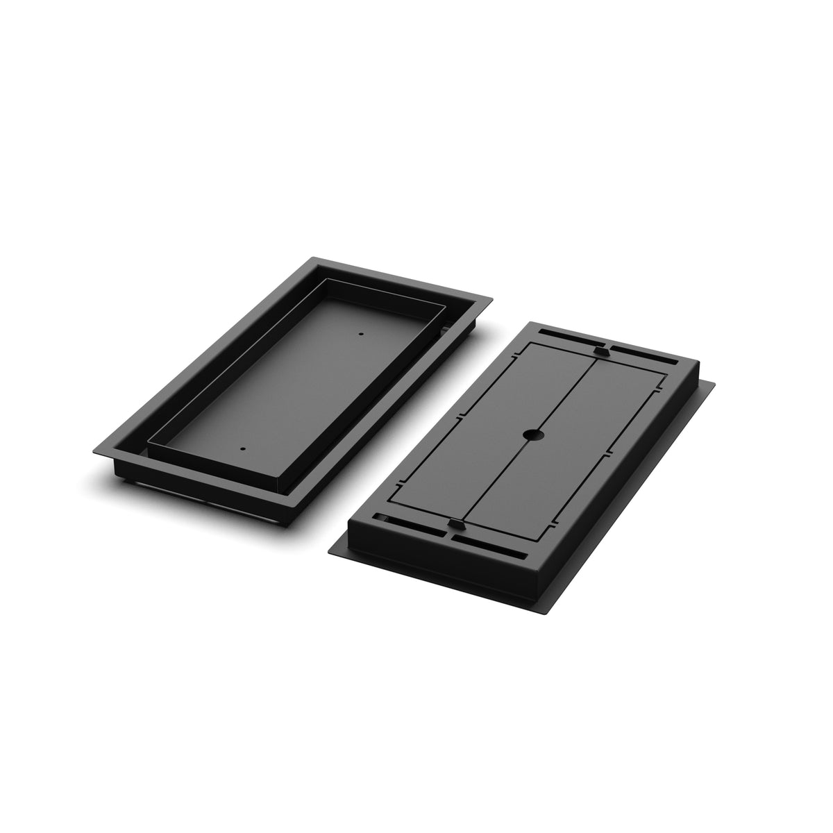 7x15 Classic floor register, front and back views side by side
