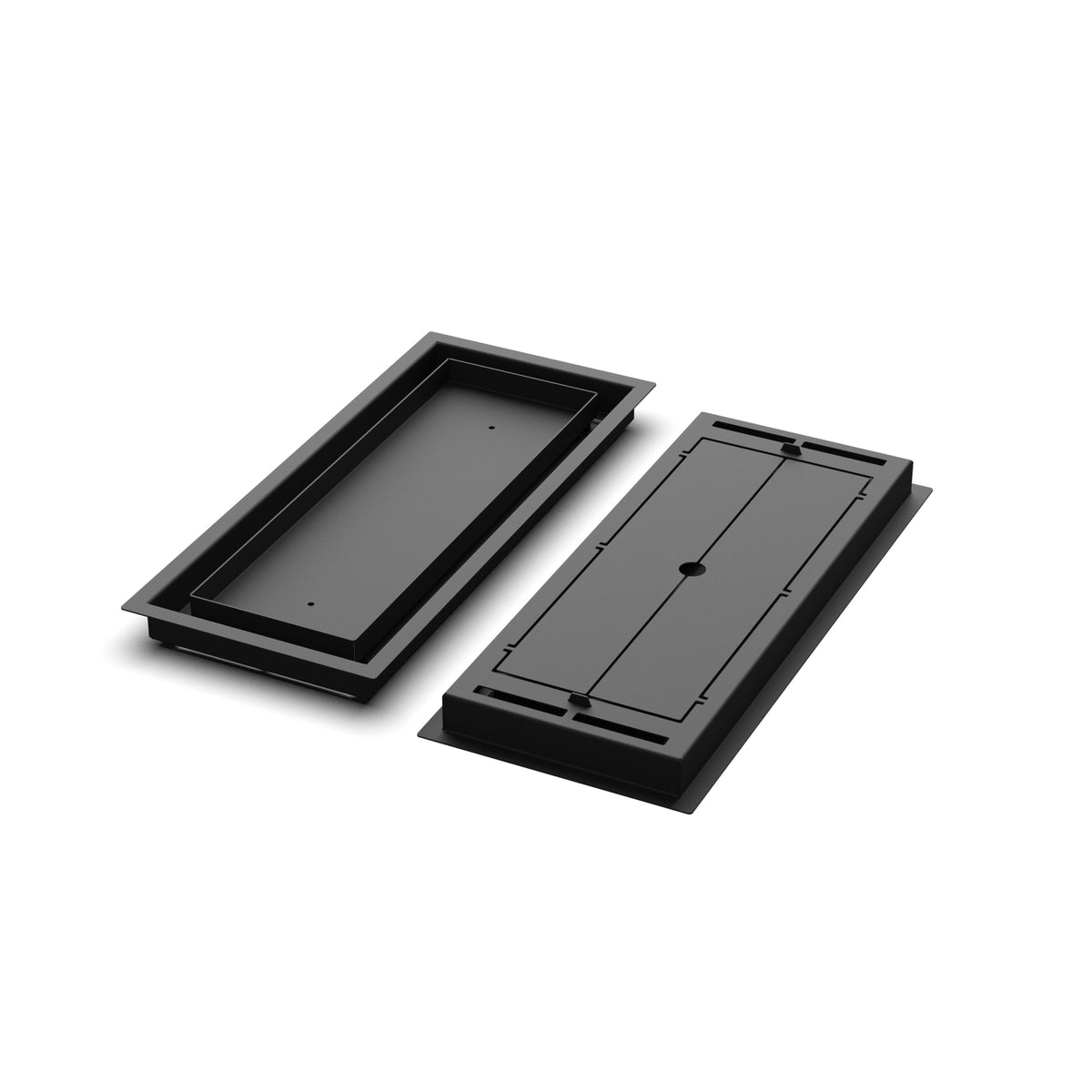 7x17 Classic floor register, front and back views side by side