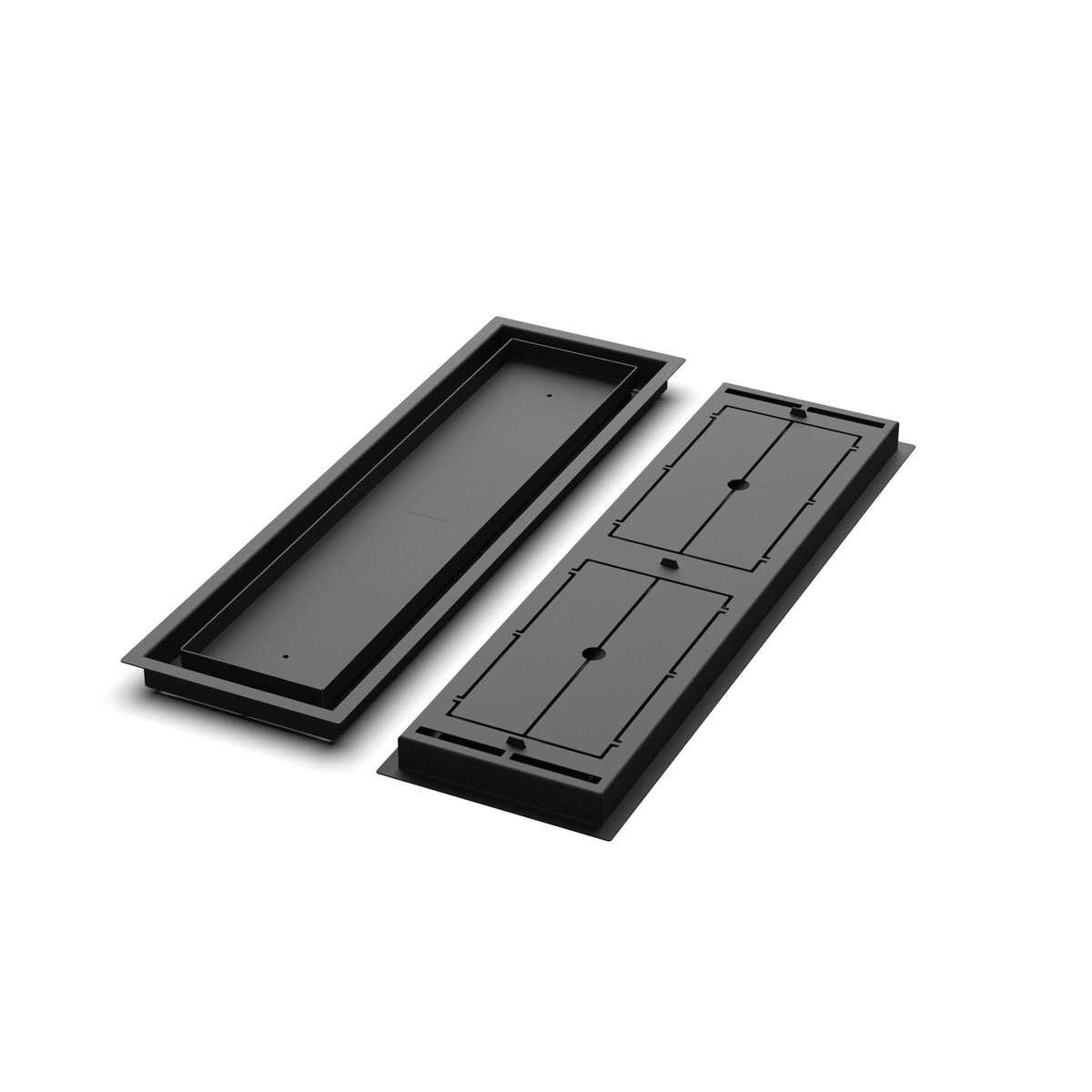 7x25 Classic floor register, front and back views side by side