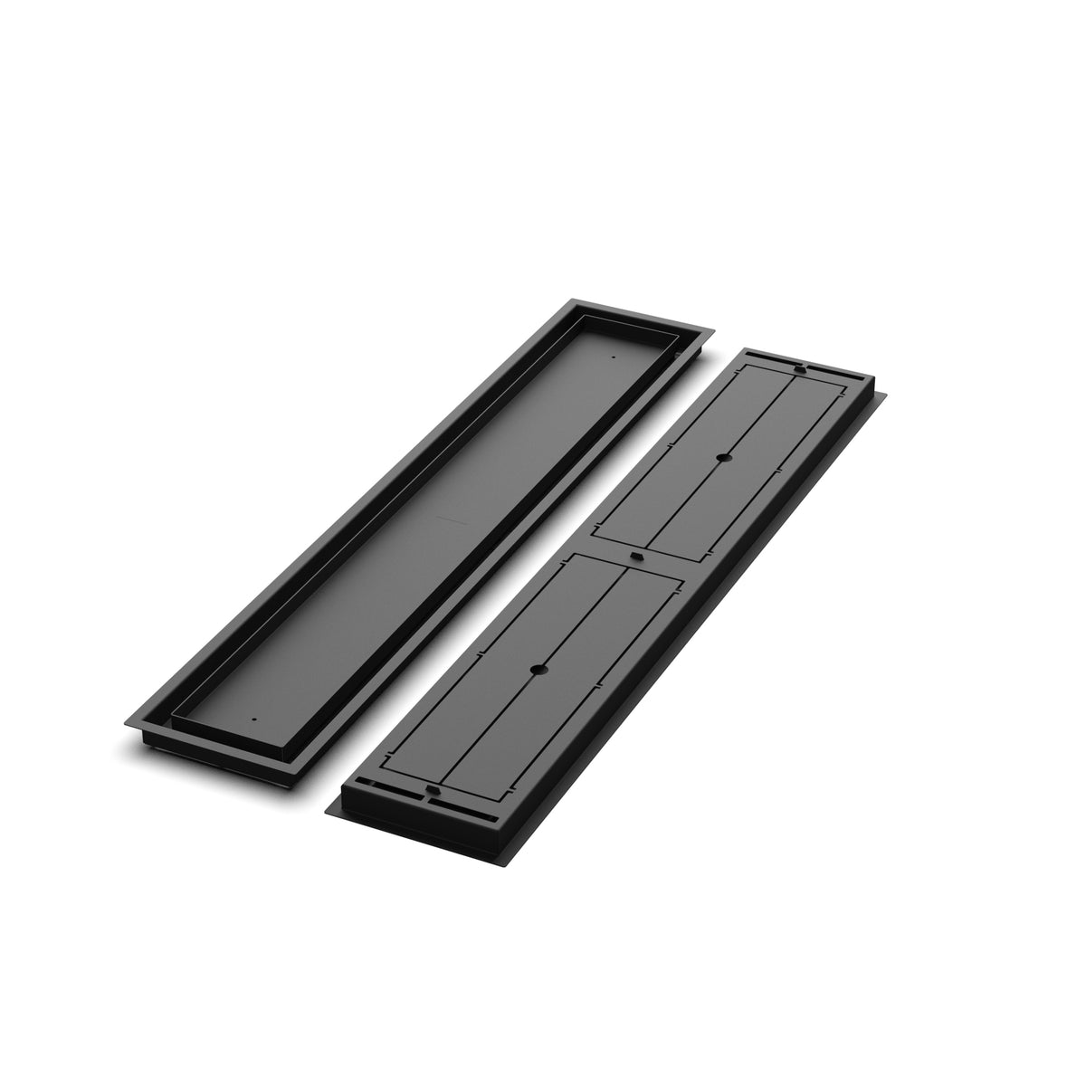 7x40 Classic floor register, front and back views side by side