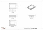 8x10 ZenFlow floor register, dimensions drawing
