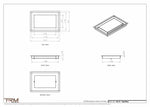 8x12 ZenFlow floor register, dimensions drawing