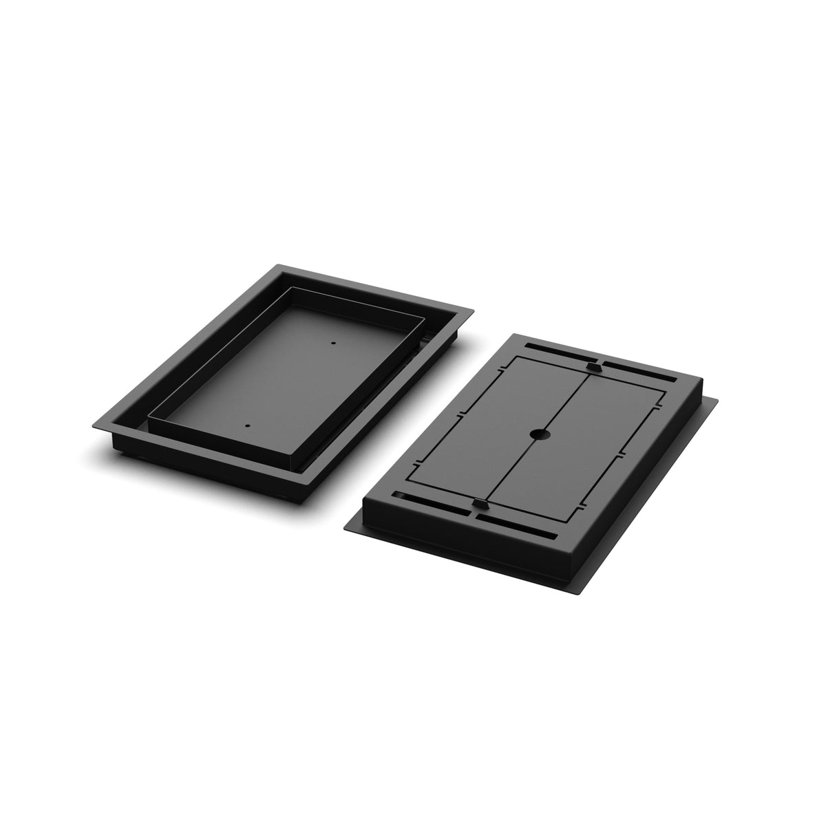 8x13 Classic floor register, front and back views side by side