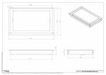 8x13.25 Modified No Bottom Flange Return Flow - Wall Vent - Modern Vent Cover - TRM Metal
