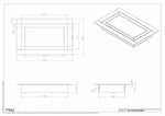 8x14 Modified  - Wall Vent - Modern Vent Cover - TRM Metal