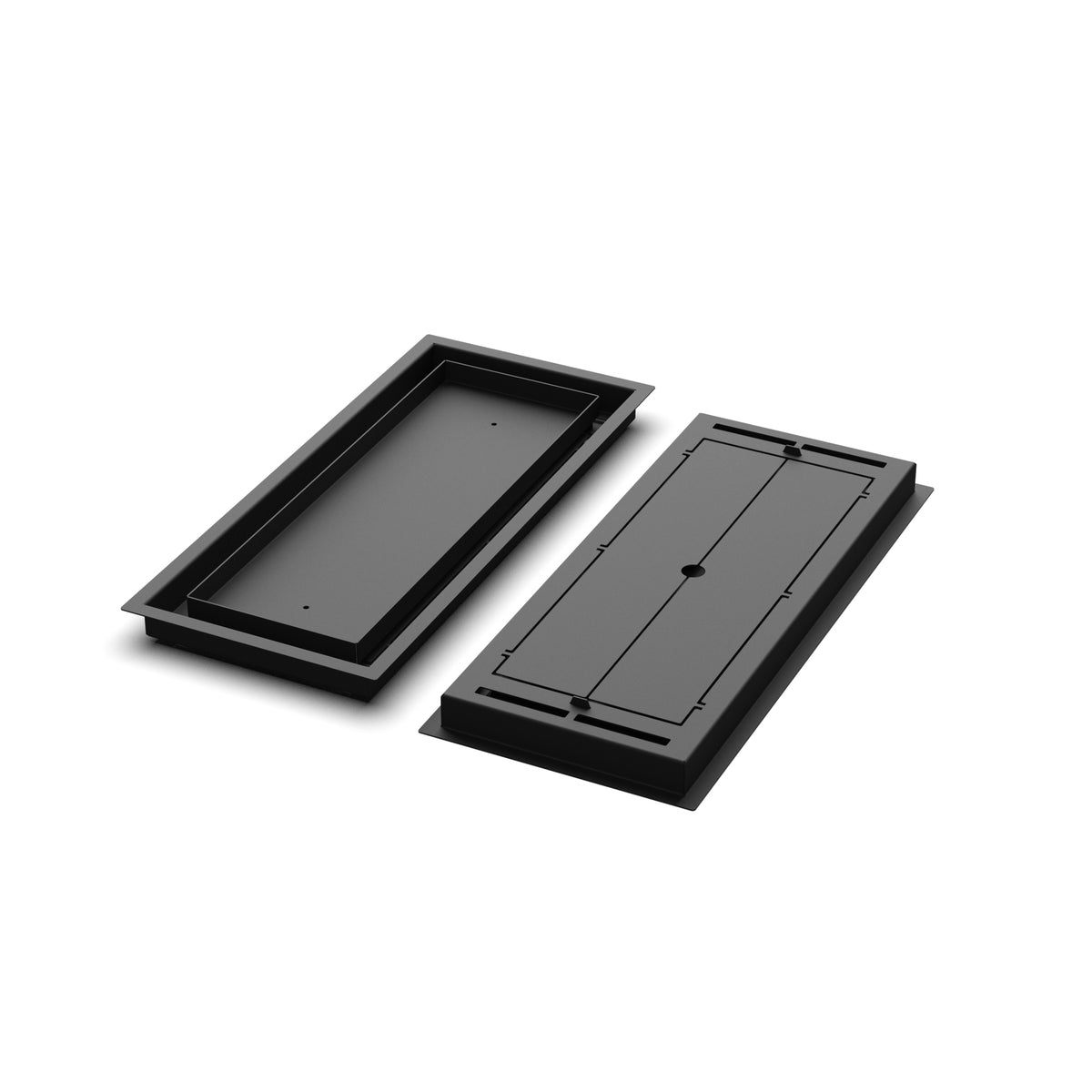 8x19 Classic floor register, front and back views side by side