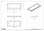 8x20 ZenFlow floor register, dimensions drawing