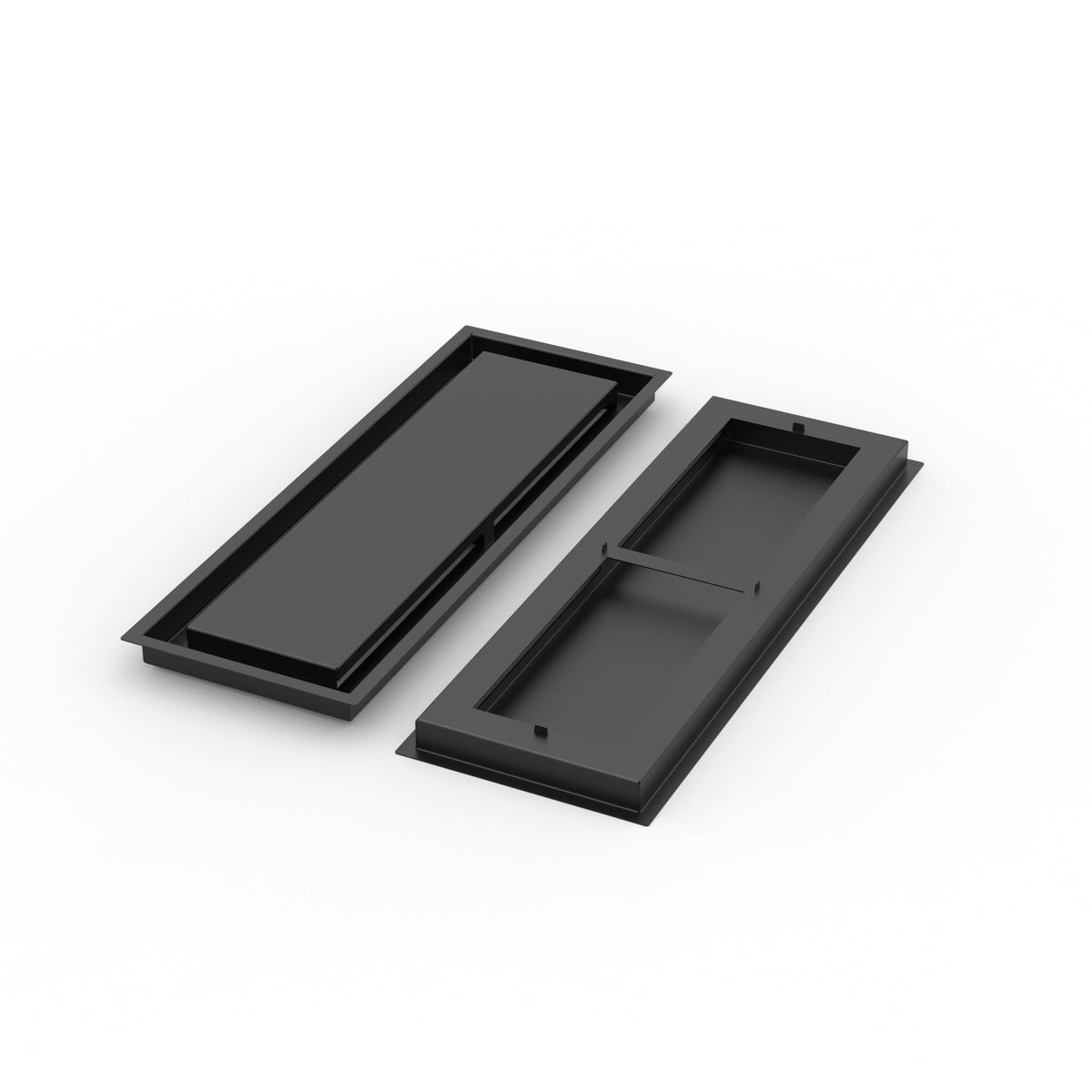 8x24 ZenFlow floor register, front and back view