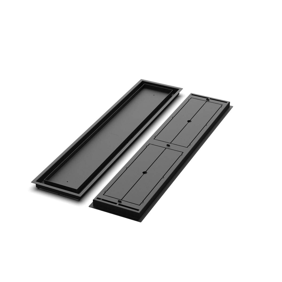 8x38 Classic floor register, front and back views side by side