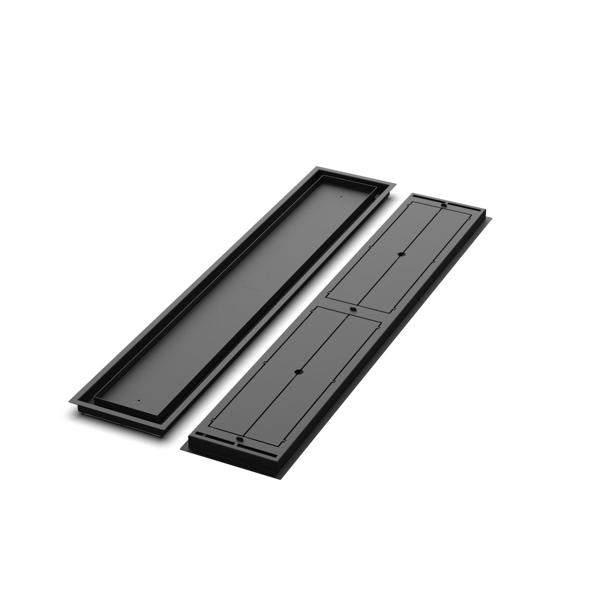 8x45 Classic floor register, front and back views side by side