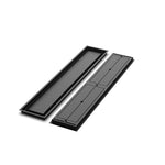 8x45 Classic floor register, front and back views side by side