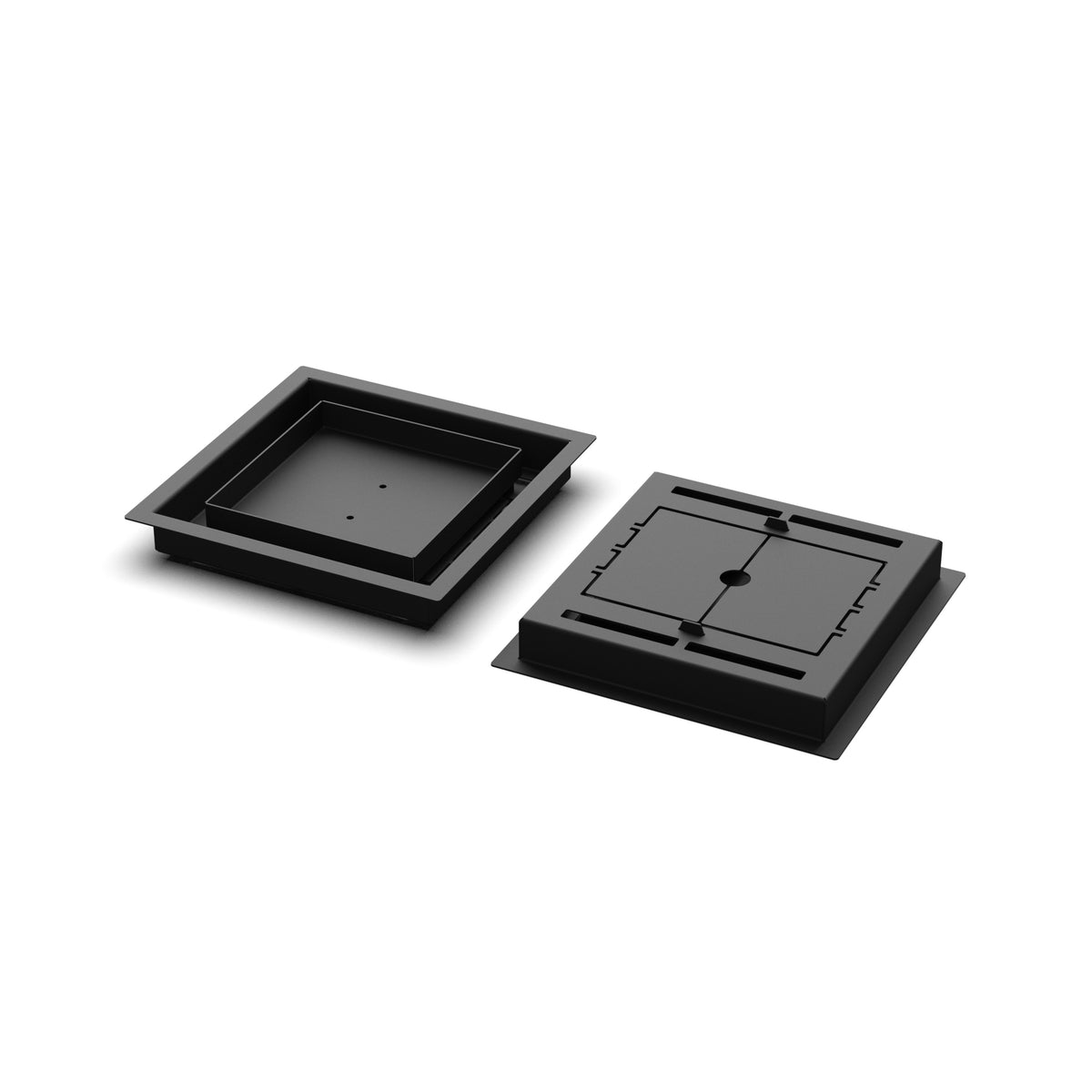 8x8 Classic floor register, front and back views side by side