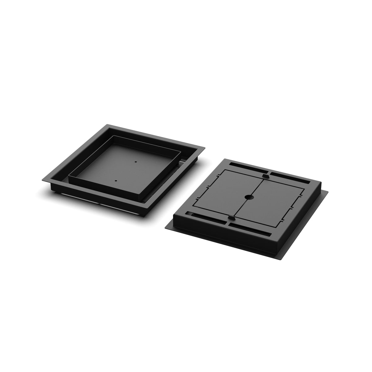 9x10 Classic floor register, front and back views side by side