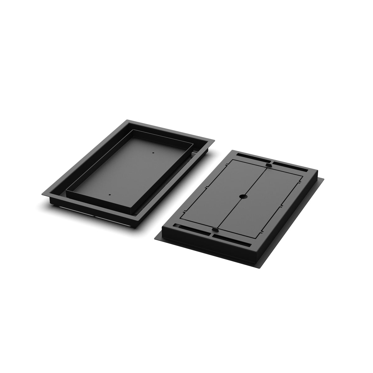 9x15 Classic floor register, front and back views side by side