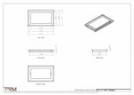 9x15 ZenFlow floor register, dimensions drawing