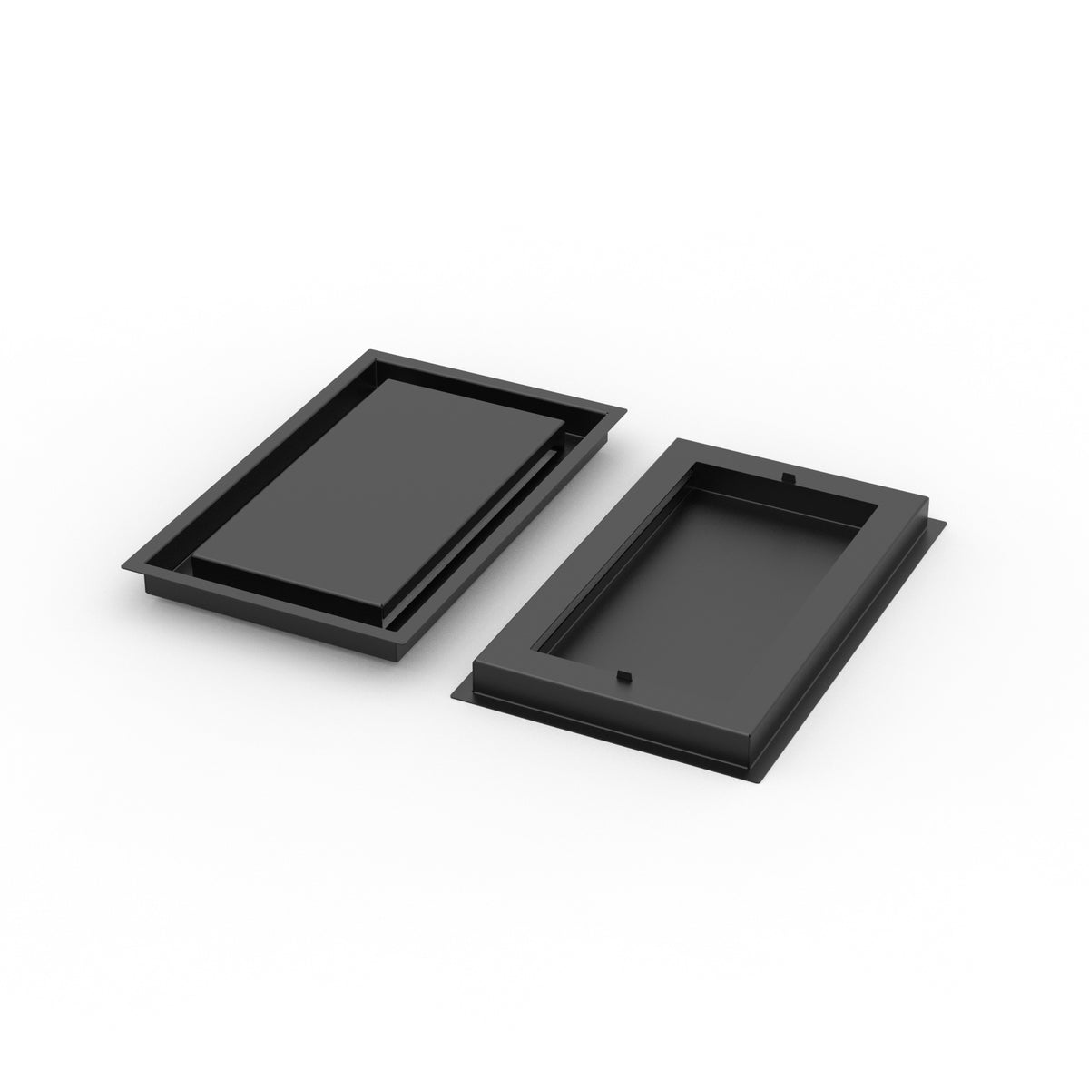 9x15 ZenFlow floor register, front and back view