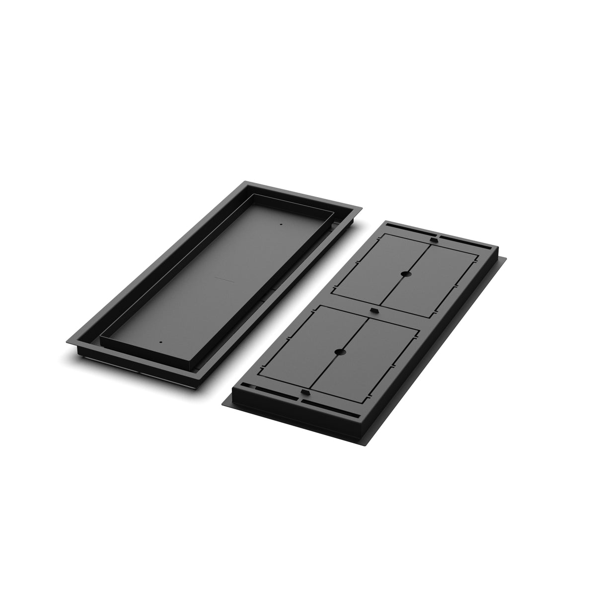 9x24 Classic floor register, front and back views side by side