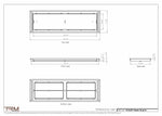 10.5x35 - Classic Drop-in Air Vent, Flush Floor-Matching, All Metal, Floor Vent Cover - TRM Metal  35x10.5