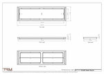 10.5x38 - Classic Drop-in Air Vent, Flush Floor-Matching, All Metal, Floor Vent Cover - TRM Metal  38x10.5