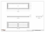10.5x40 - Classic Drop-in Air Vent, Flush Floor-Matching, All Metal, Floor Vent Cover - TRM Metal  40x10.5