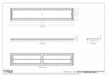 10.5x58 - Classic Drop-in Air Vent, Flush Floor-Matching, All Metal, Floor Vent Cover - TRM Metal  58x10.5