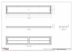10.5x61 - Classic Drop-in Air Vent, Flush Floor-Matching, All Metal, Floor Vent Cover - TRM Metal  61x10.5